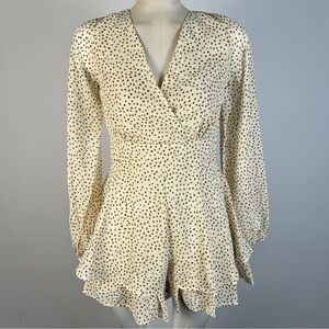 Japna Cream Polka Dot Romper S